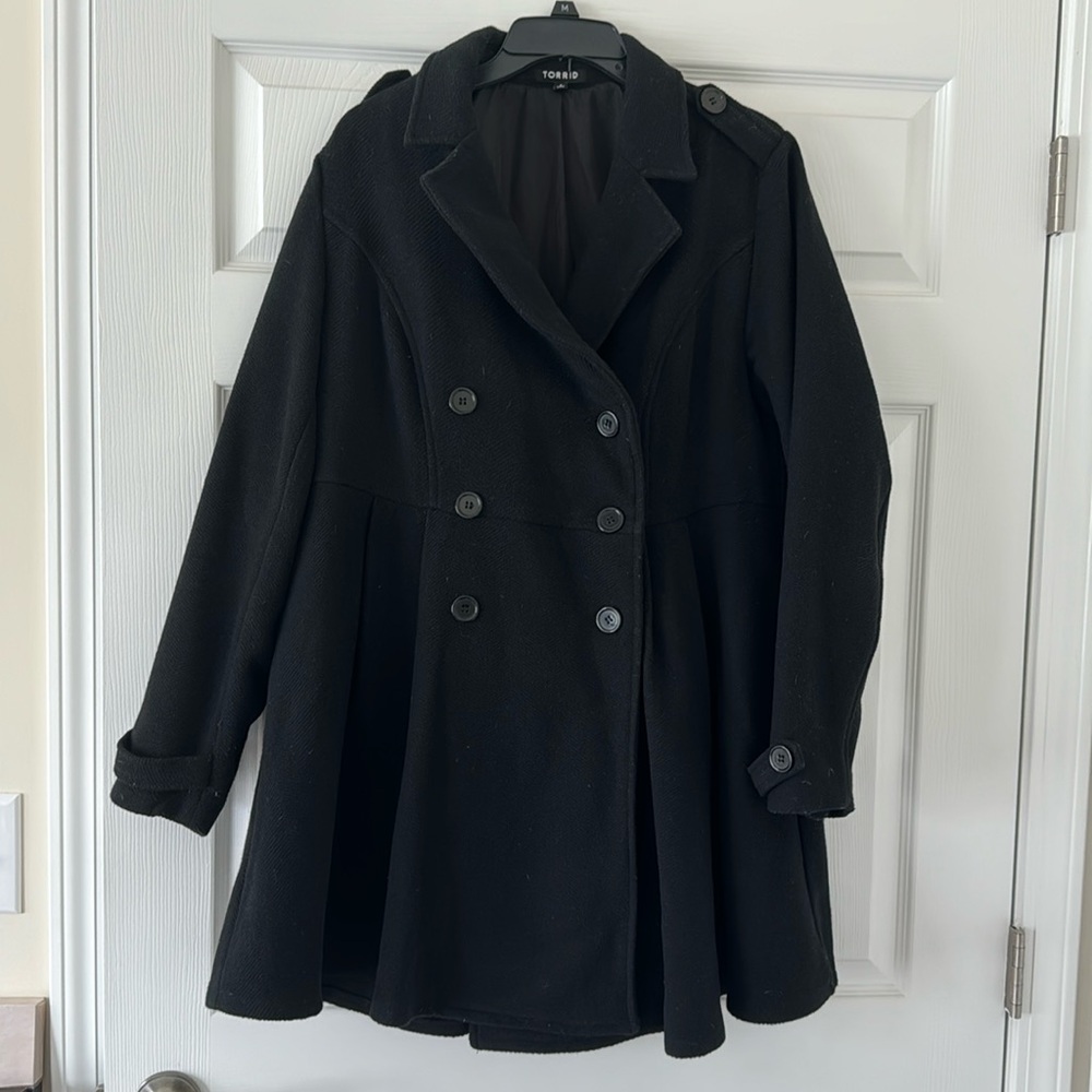 Torrid black peacoat